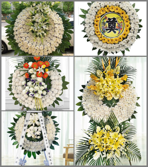 湖北孝感市应城市三合镇对面村花圈速递